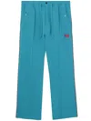 Needles Stripe-detail Elasticated-waist Track Pants In Blue