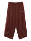 Needles Stripe Zip Trousers In Brown