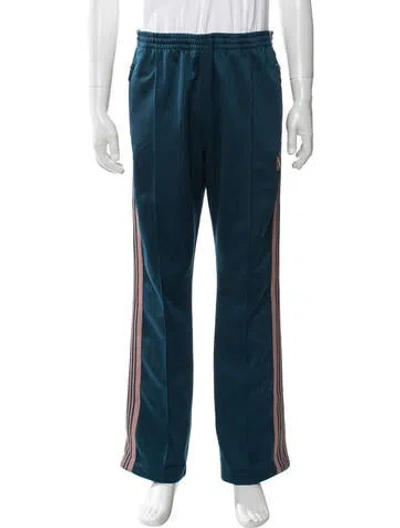 Pre-owned Needles Striped Athletic Pants In Blue