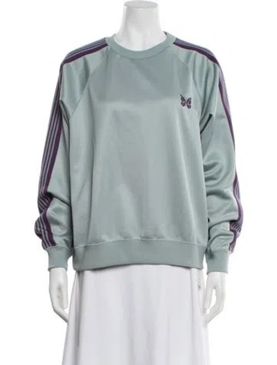 Pre-owned Needles Striped Crew Neck Sweater W/ Tags In Blue