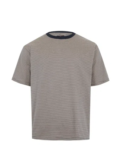 Needles Striped T-shirt In Blue