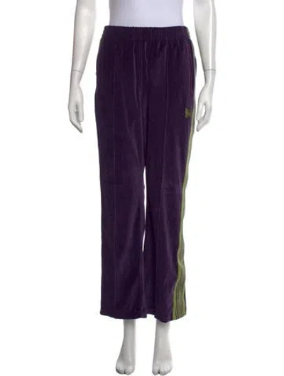 Pre-owned Needles Striped Wide Leg Pants In Purple