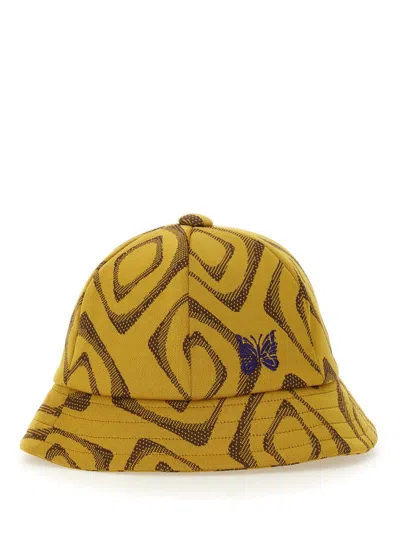 Needles Stylish Printed Hat For Men In Yellow