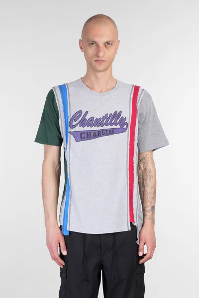 Needles T-shirt In Grey Cotton In White