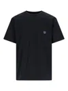 Needles Black Crewneck T-shirt With Logo Patch And Chest Pocket In Jersey In Black