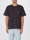 Needles T-shirt With Pocket And Logo In Black Technical Fabric Man