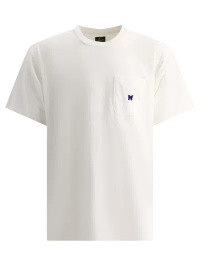 Needles T-shirt With Embroidery And Patch Pocket In White