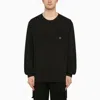 Needles Black Crew-neck Sweatshirt With Embroidery In Black