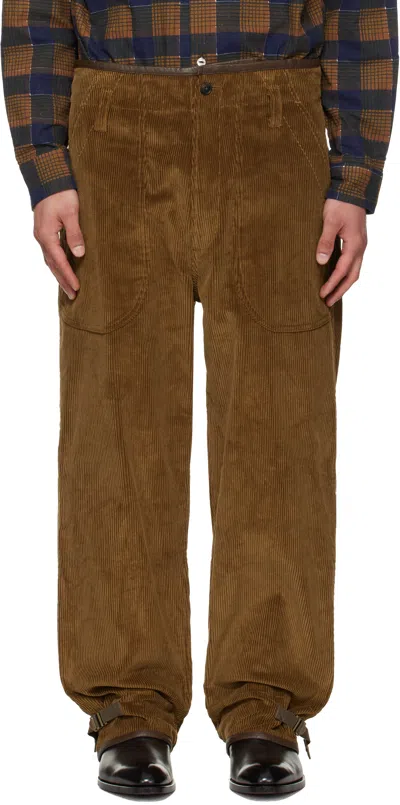 Needles Tan Over Trousers In Brown