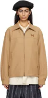 Needles Tan Sport Jacket In A Khaki