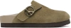 Needles Taupe Suede Clogs In A-taupe