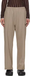 Needles Taupe W.u. Straight Trousers In A-taupe