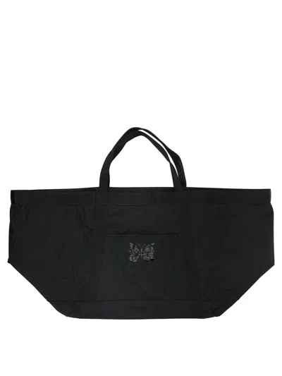Needles Tool Tote Black Nylon Large Shoulder Bag