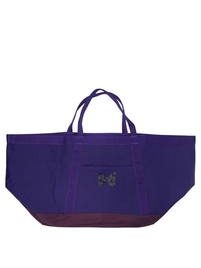 Needles Tool Tote Purple Nylon Large Shoulder Bag