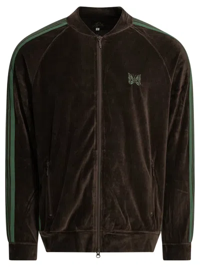Needles Track Brown Cotton Polyester Sweatshirt
