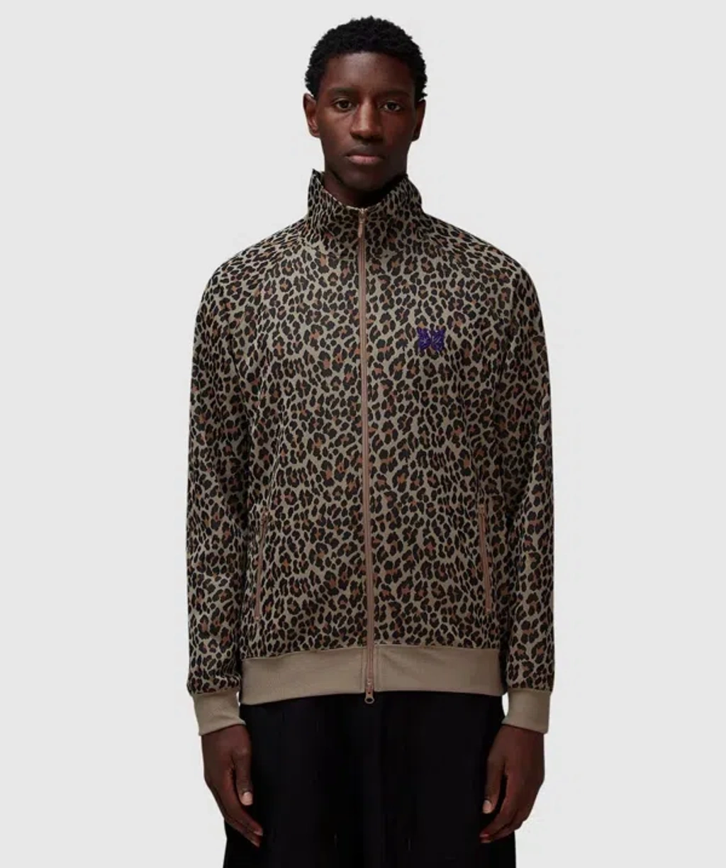 NEEDLES ニードルス 25SS Track Jacket leopard Needles - Leopard-Jacquard Track Jacket - Neutrals Needles
