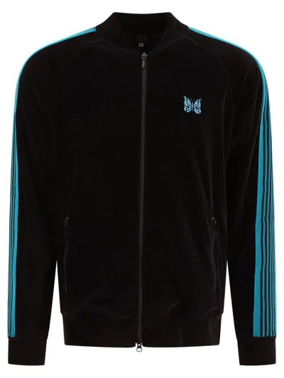 Needles Track Sweatshirt With Side Bands In Black