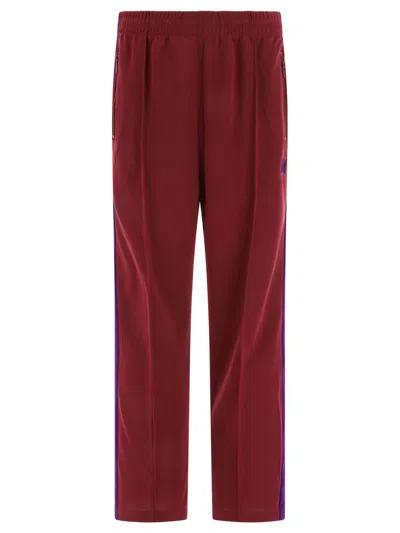 Needles Track Trousers In Burgundy