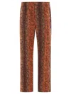 Needles Animal Print Track Trousers With Elastic Waistband In Orange