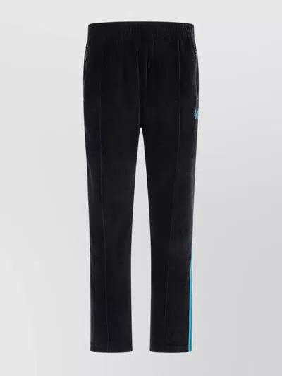 Needles Track Velvet Trousers Side Stripes In Black