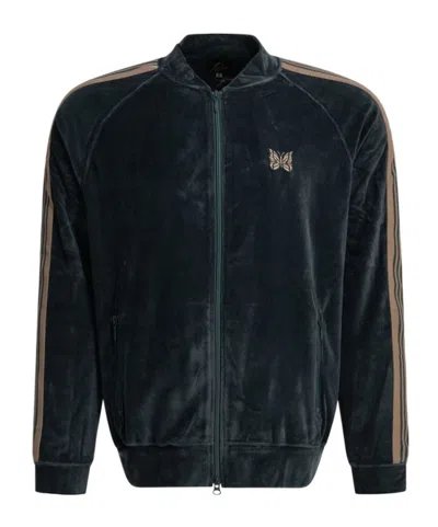 Needles Track Zip-up Sweatshirt In Steel Blue