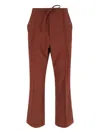 Needles Straight Trousers With Elastic Waistband And Side Pockets In Red