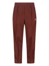 Needles Straight Trousers With Elastic Waistband And Pocket In Red
