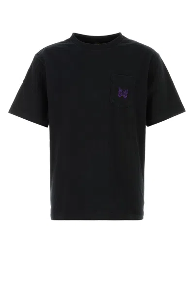 Needles T-shirt In Cotone Nero Uomo In Black