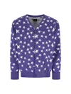 Needles Star-pattern Buttoned Cardigan In Purple