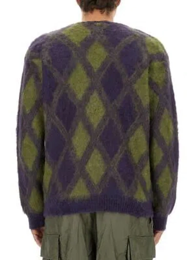 Pre-owned Needles V-neck Cardigan In Purple