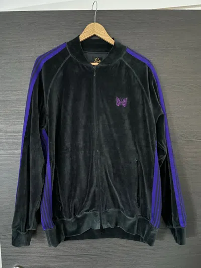 Pre-owned Needles Velour Track Jacket In Black