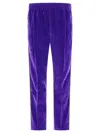Needles Velour Track Trousers Side Stripes In Purple