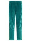 Needles Track Velvet Trousers Elastic Waistband In Blue
