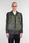 Needles Vest In Green Nylon