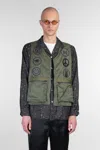Needles Vest In Green Nylon