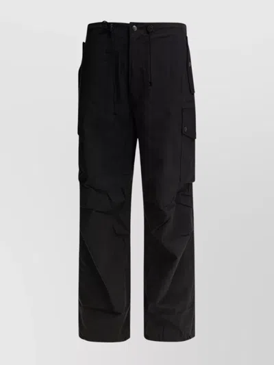 Needles Waist Drawstring Wide Leg Cargo Trousers