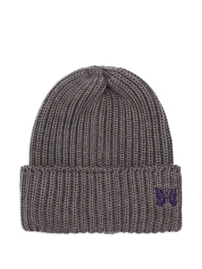 NEEDLES "WATCH" MERINO WOOL CAP,RW056 B GREY