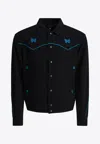 Needles Orvershirt Jacket Western Details In Blue