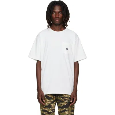 Needles White Poly Jersey S/s Crew Neck T-shirt