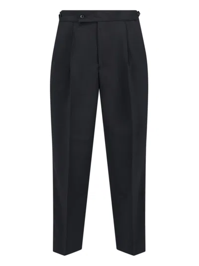 Needles Wide Tailored Trousers In Black  