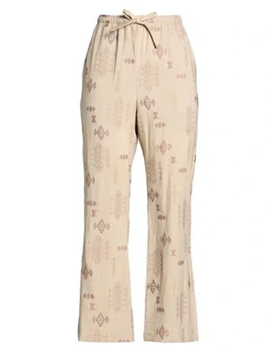 Needles Woman Pants Beige Size M Rayon, Polyester, Nylon In Sand
