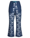 Needles Woman Pants Navy Size M Cotton, Polyester, Rayon In Navy Blue