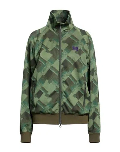 Needles Woman Sweatshirt Green Size Xl Polyester