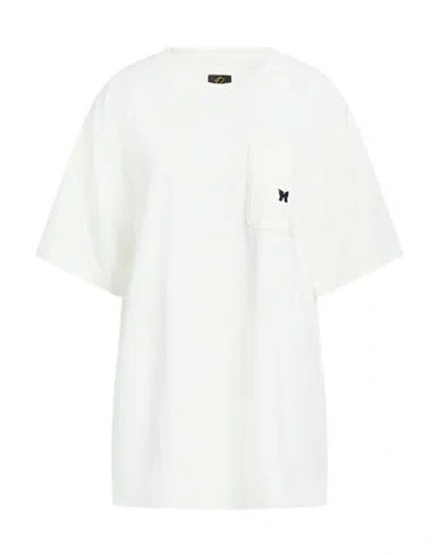 Needles Woman T-shirt White Size Xl Polyester