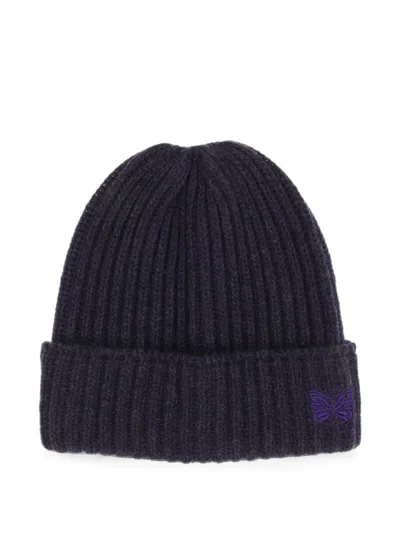 Needles Wool Beanie Hat In Blue