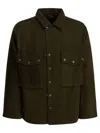 Needles Wool Overshirt With Maxi-pockets In Green