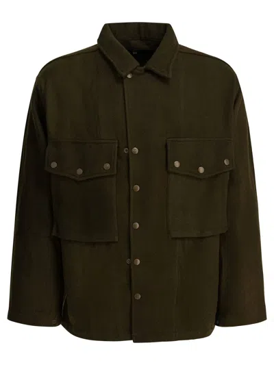 Needles Wool Overshirt Jacket In Green