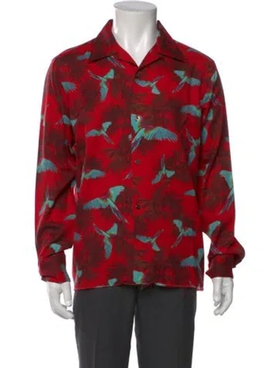 Pre-owned Needles Wool Printed Shirt In Red