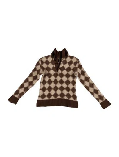 Pre-owned Needles Wool Printed Sweater In Brown