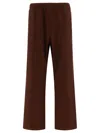 Needles Elastic Waistband Embroidered Detail Side Pockets Trousers